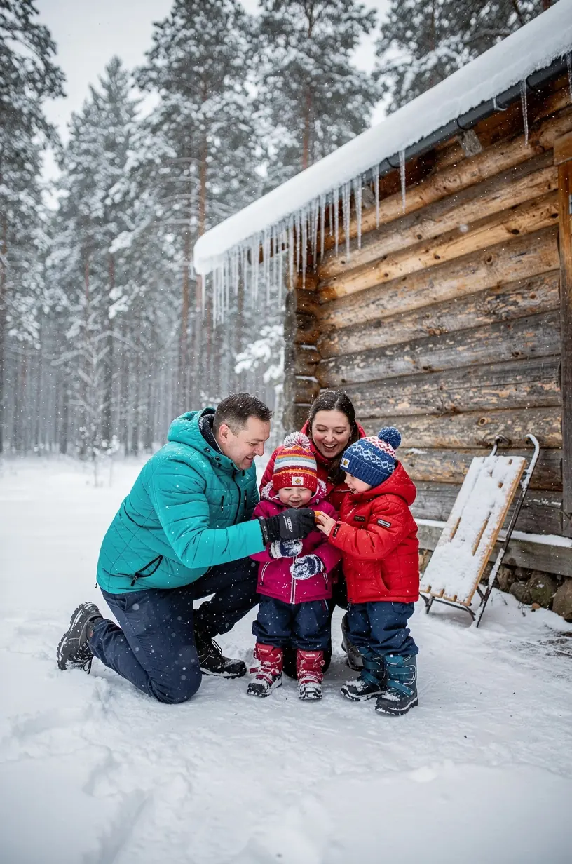 Kohalik giid juhatamas talviseid ekskursioone läbi Eesti lumiste metsade ja külade.